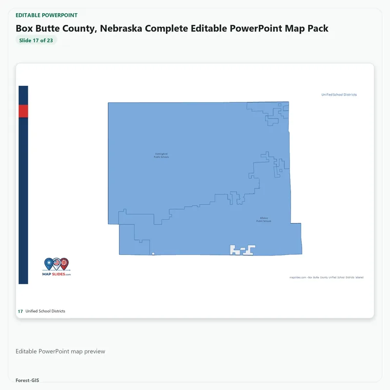 Box Butte County, Nebraska Editable Map Pack - Image 5
