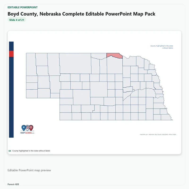 Boyd County, Nebraska Editable Map Pack - Image 4