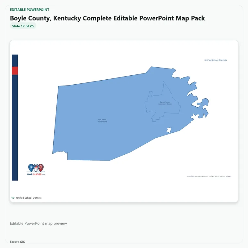 Boyle County, Kentucky Editable Map Pack - Image 5