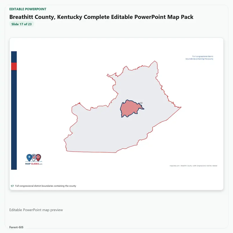 Breathitt County, Kentucky Editable Map Pack - Image 5