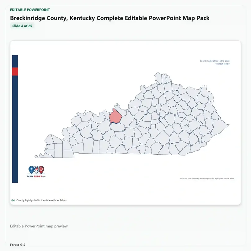 Breckinridge County, Kentucky Editable Map Pack - Image 4