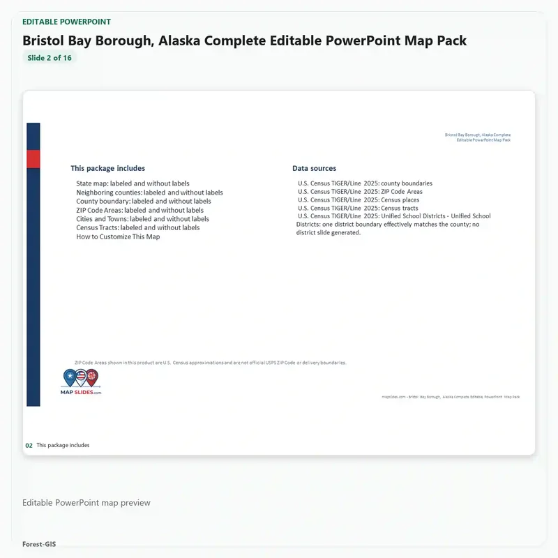 Bristol Bay Borough, Alaska Editable Map Pack - Image 3