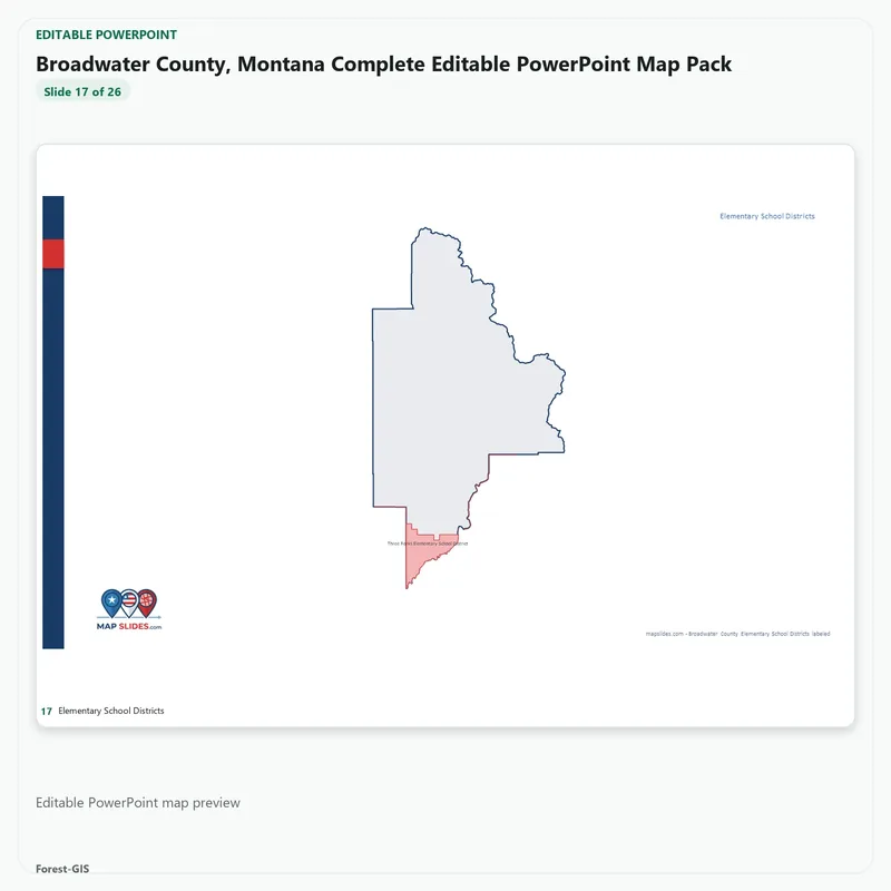 Broadwater County, Montana Editable Map Pack - Image 5