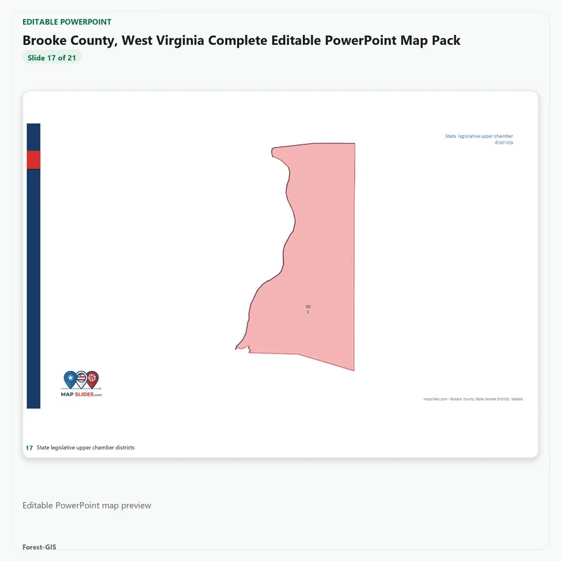 Brooke County, West Virginia Editable Map Pack - Image 5