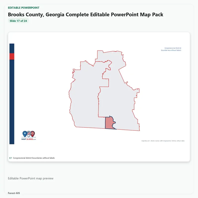 Brooks County, Georgia Editable Map Pack - Image 5