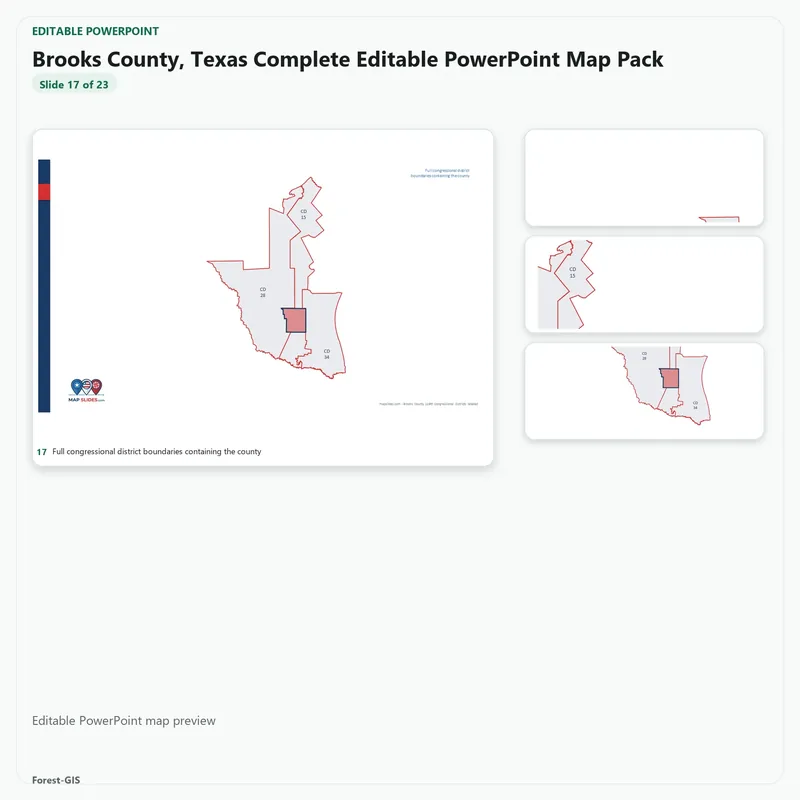 Brooks County, Texas Editable Map Pack - Image 5
