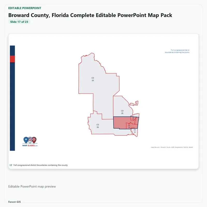 Broward County, Florida Editable Map Pack - Image 5