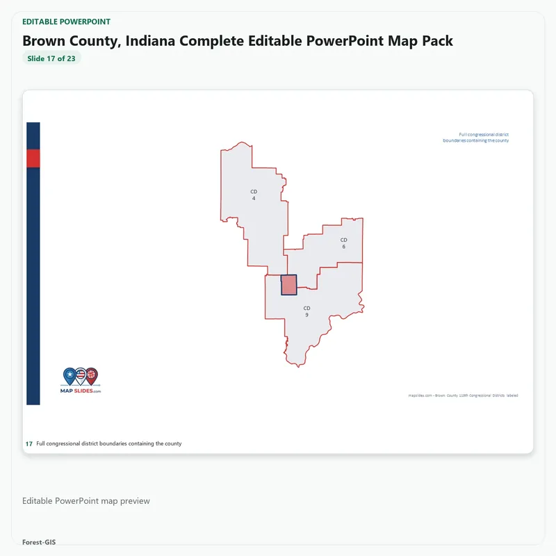 Brown County, Indiana Editable Map Pack - Image 5