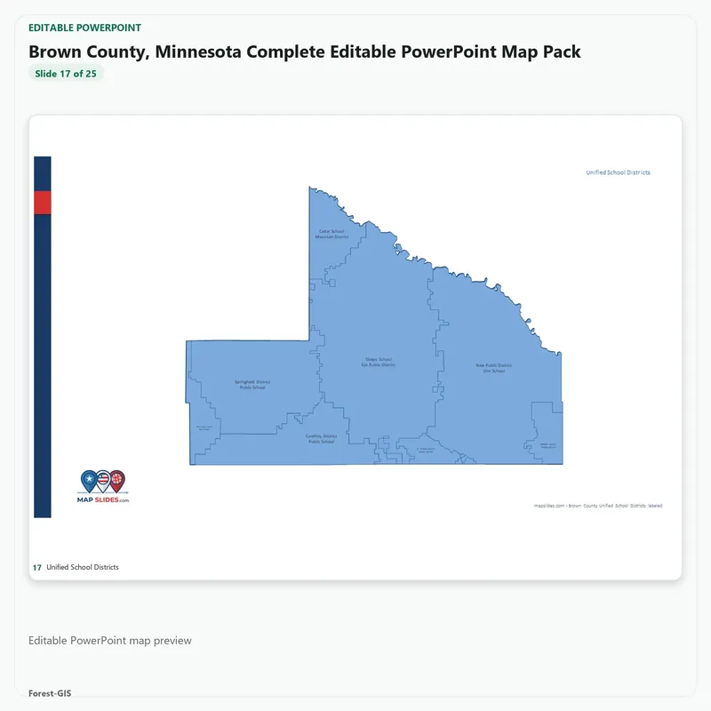 Brown County, Minnesota Editable Map Pack - Image 5