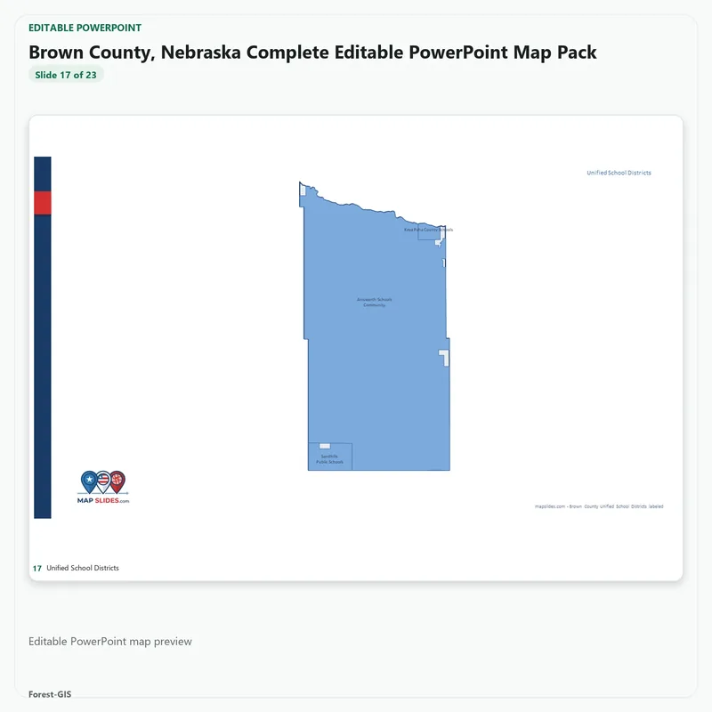 Brown County, Nebraska Editable Map Pack - Image 5