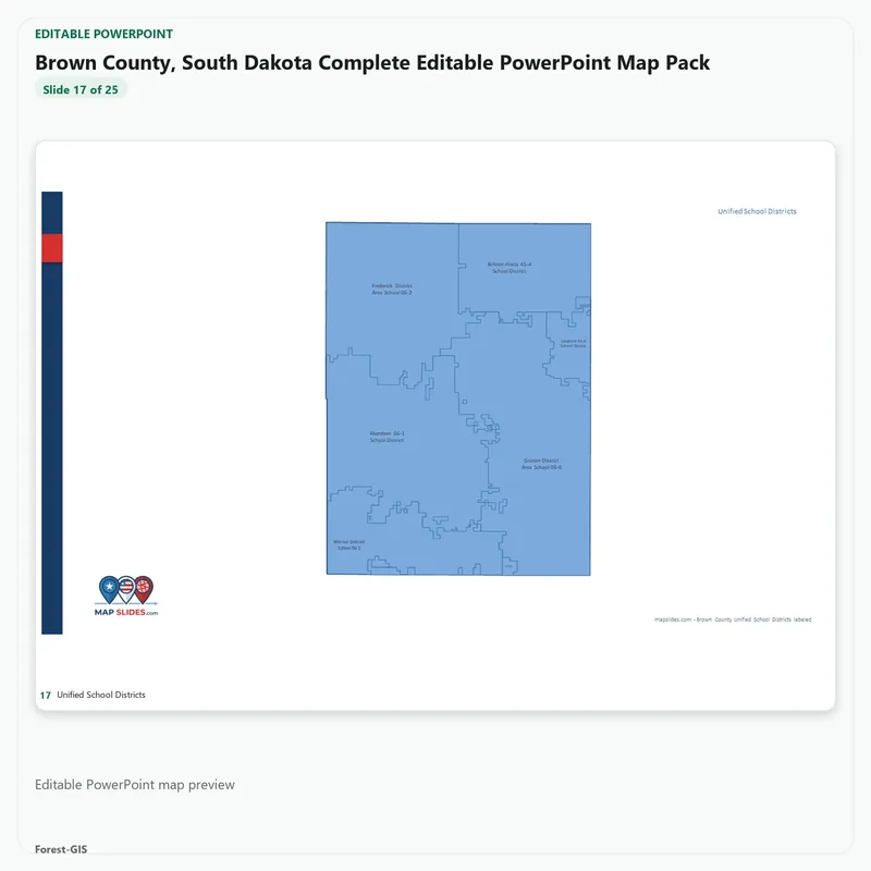 Brown County, South Dakota Editable Map Pack - Image 5