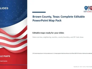 Brown County, Texas Editable Map Pack