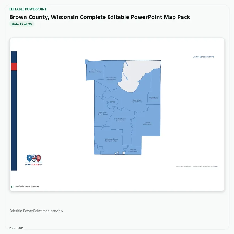 Brown County, Wisconsin Editable Map Pack - Image 5
