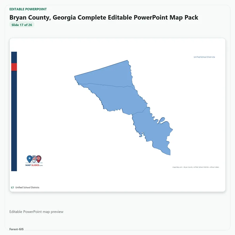 Bryan County, Georgia Editable Map Pack - Image 5