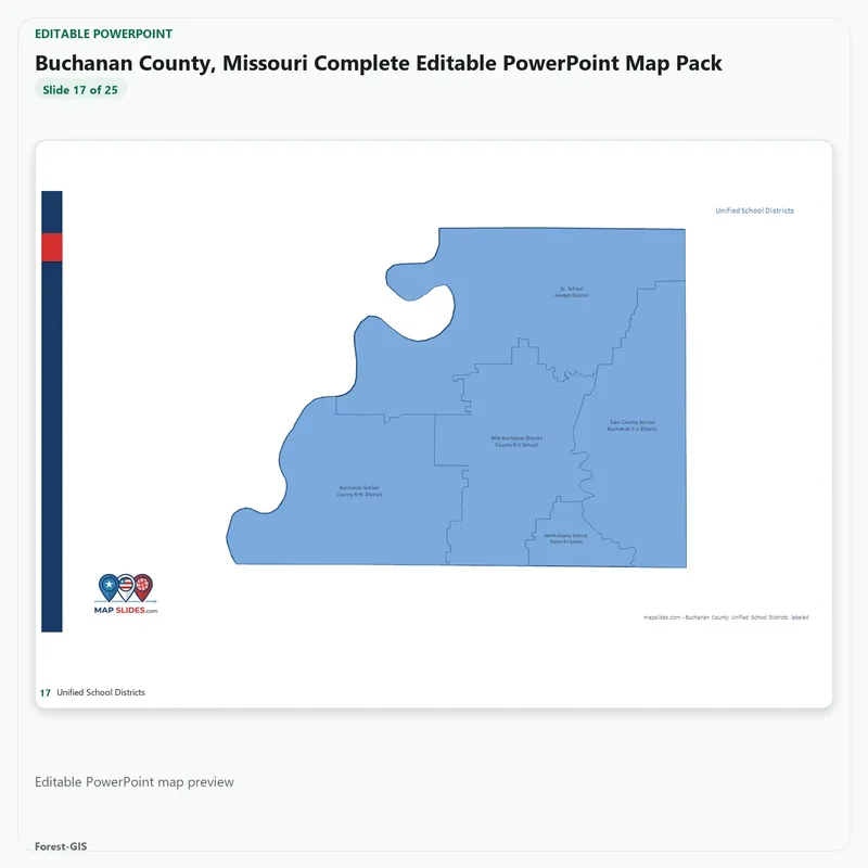 Buchanan County, Missouri Editable Map Pack - Image 5