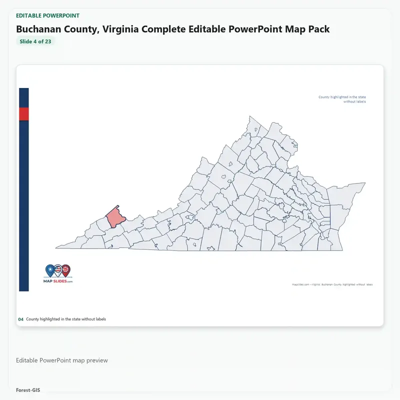 Buchanan County, Virginia Editable Map Pack - Image 4