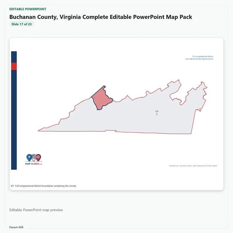 Buchanan County, Virginia Editable Map Pack - Image 5