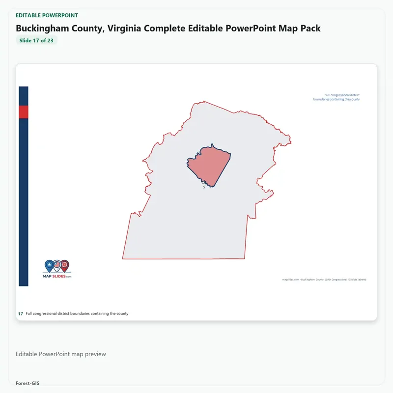 Buckingham County, Virginia Editable Map Pack - Image 5