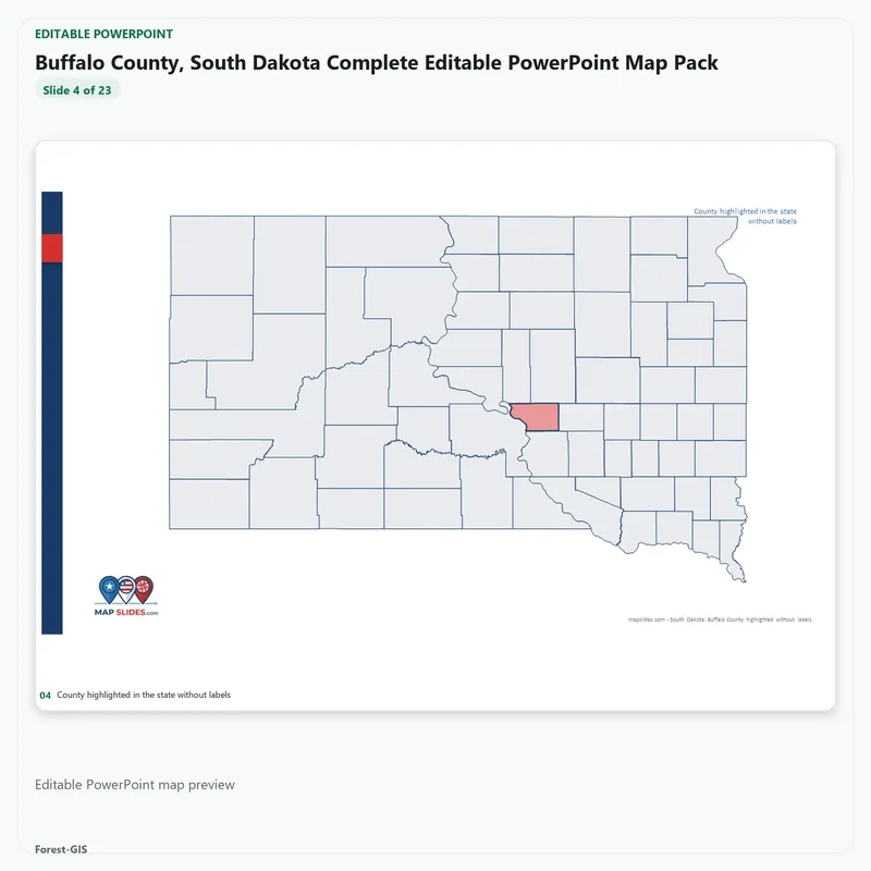 Buffalo County, South Dakota Editable Map Pack - Image 4