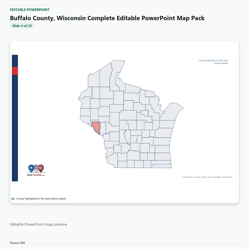 Buffalo County, Wisconsin Editable Map Pack - Image 4