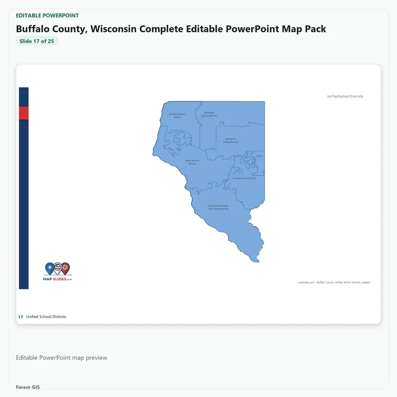 Buffalo County, Wisconsin Editable Map Pack - Image 5
