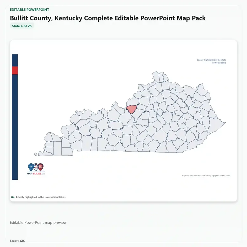 Bullitt County, Kentucky Editable Map Pack - Image 4