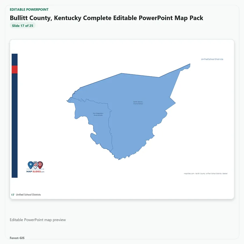 Bullitt County, Kentucky Editable Map Pack - Image 5