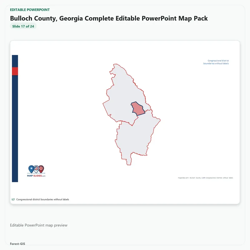 Bulloch County, Georgia Editable Map Pack - Image 5