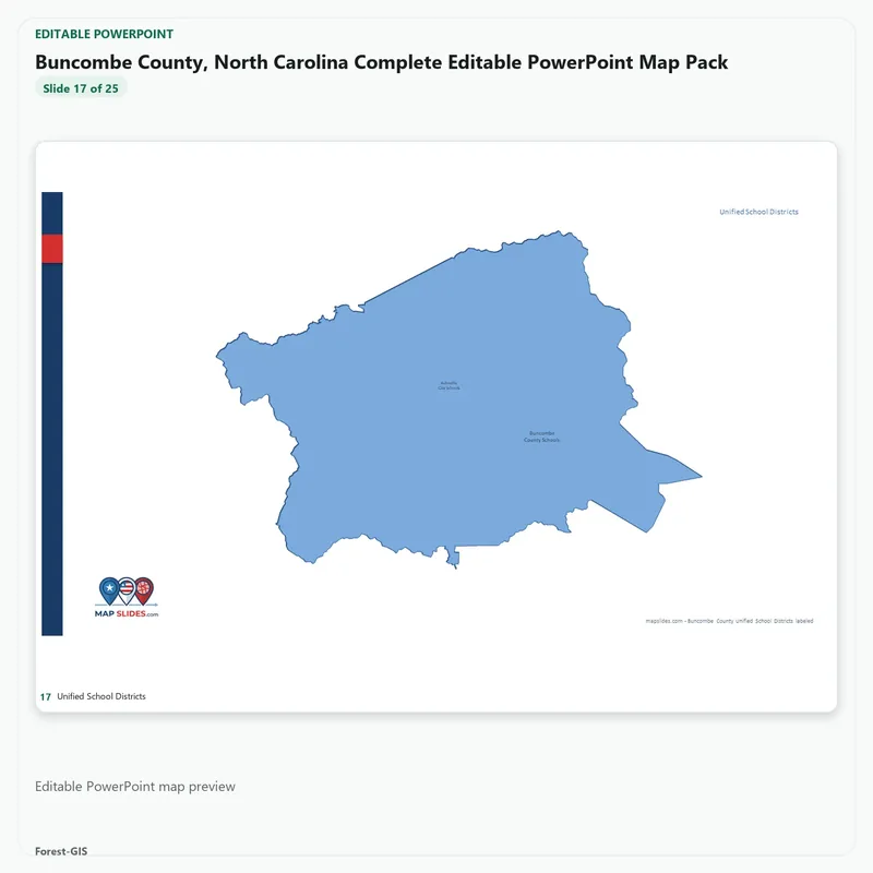 Buncombe County, North Carolina Editable Map Pack - Image 5