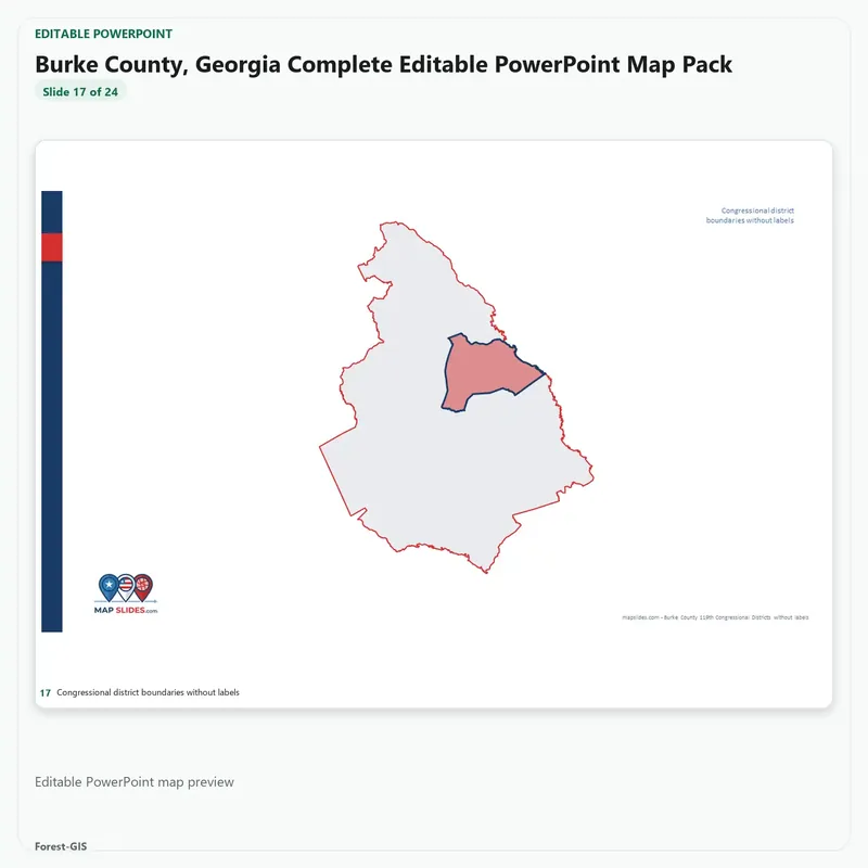 Burke County, Georgia Editable Map Pack - Image 5