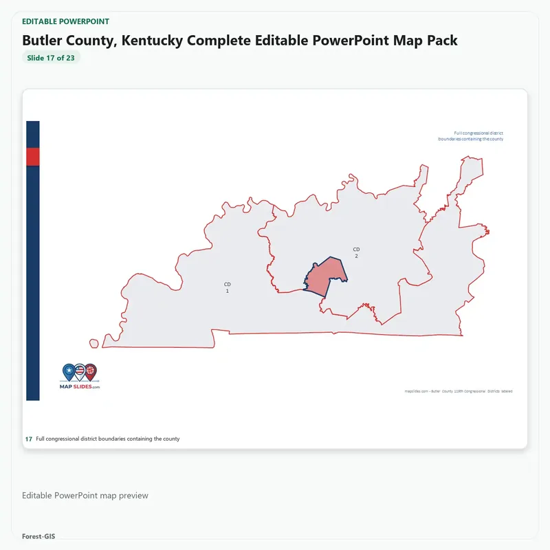 Butler County, Kentucky Editable Map Pack - Image 5