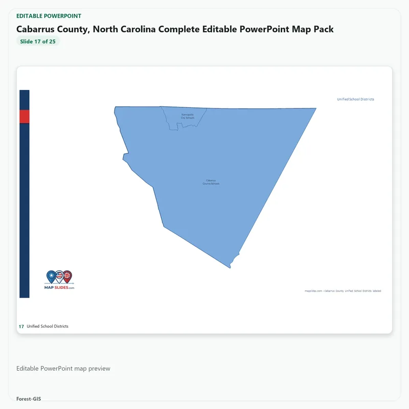 Cabarrus County, North Carolina Editable Map Pack - Image 5