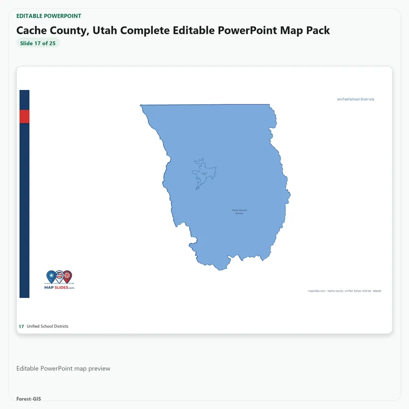 Cache County, Utah Editable Map Pack - Image 5
