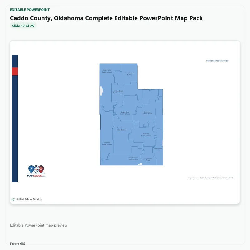 Caddo County, Oklahoma Editable Map Pack - Image 5