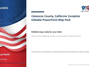 Calaveras County, California Editable Map Pack