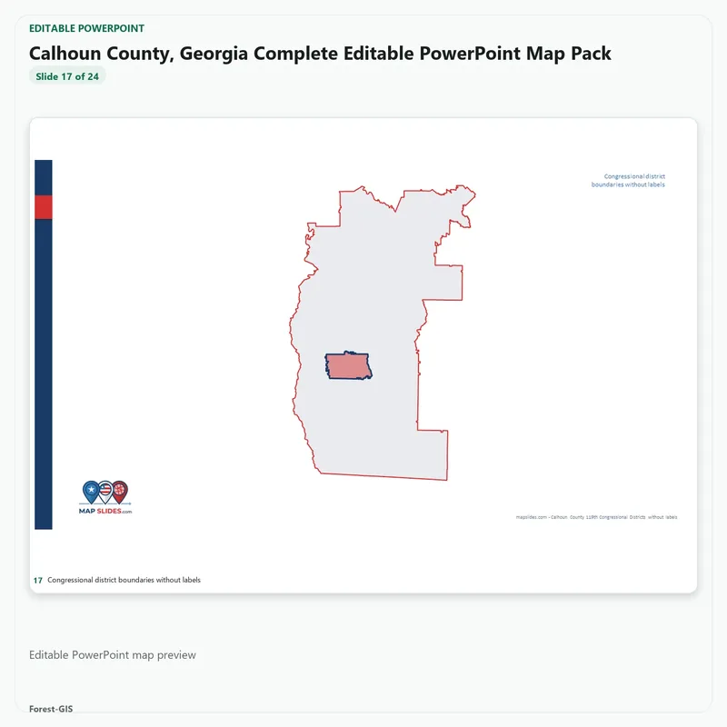Calhoun County, Georgia Editable Map Pack - Image 5