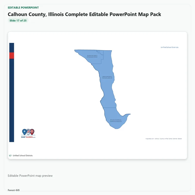 Calhoun County, Illinois Editable Map Pack - Image 5