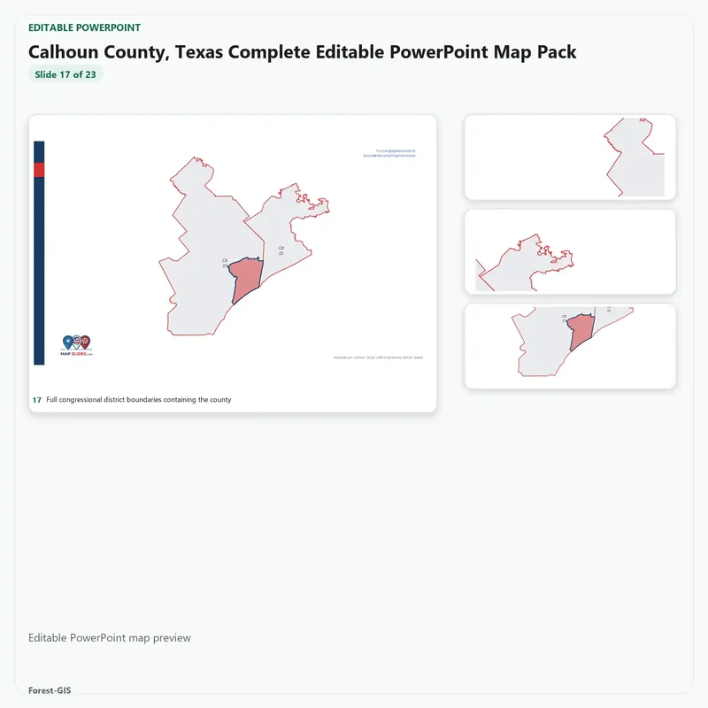 Calhoun County, Texas Editable Map Pack - Image 5