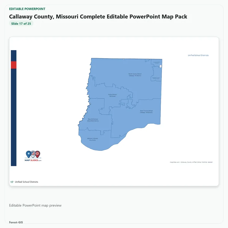 Callaway County, Missouri Editable Map Pack - Image 5