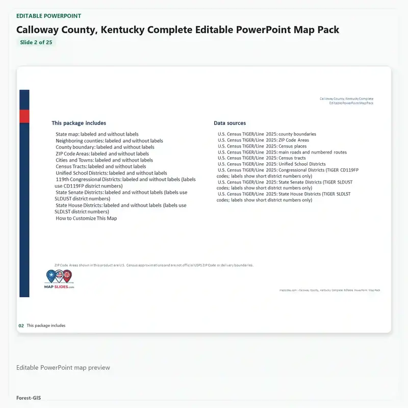 Calloway County, Kentucky Editable Map Pack - Image 3