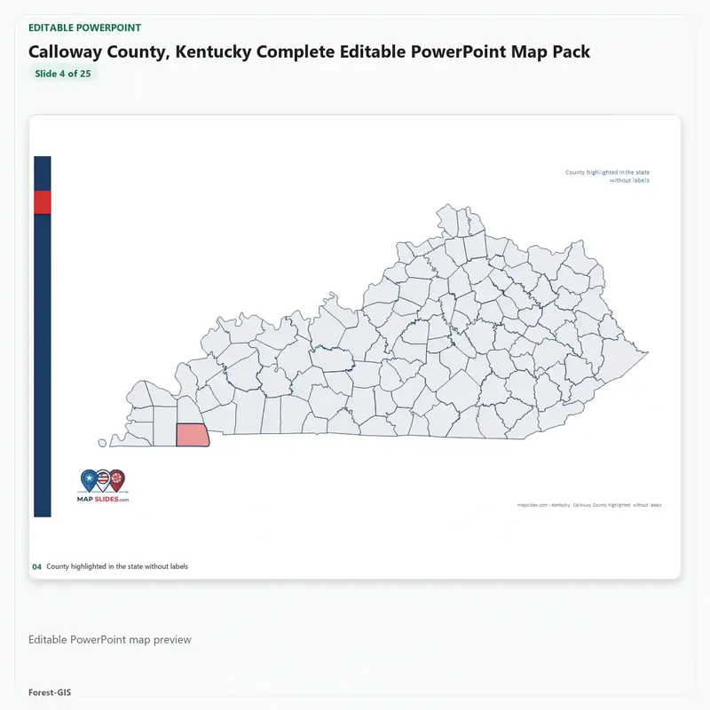 Calloway County, Kentucky Editable Map Pack - Image 4