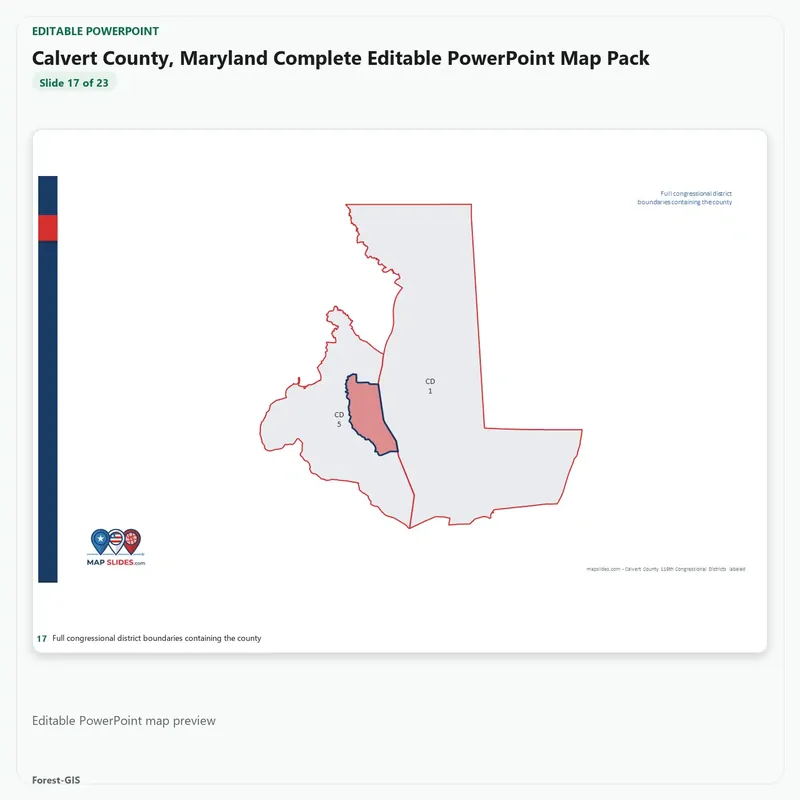 Calvert County, Maryland Editable Map Pack - Image 5