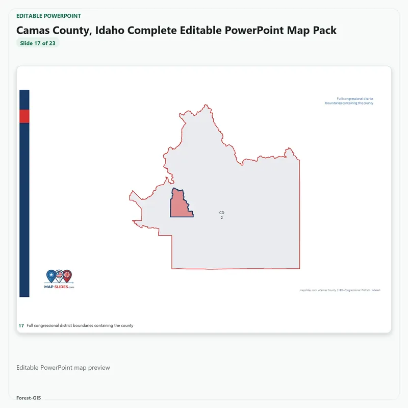 Camas County, Idaho Editable Map Pack - Image 5