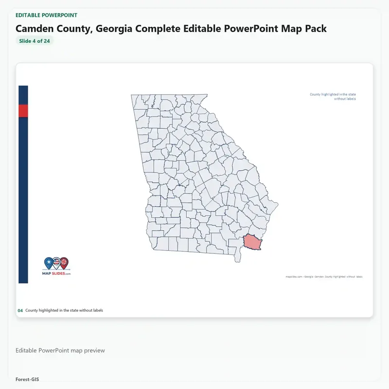 Camden County, Georgia Editable Map Pack - Image 4
