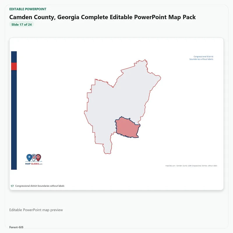 Camden County, Georgia Editable Map Pack - Image 5