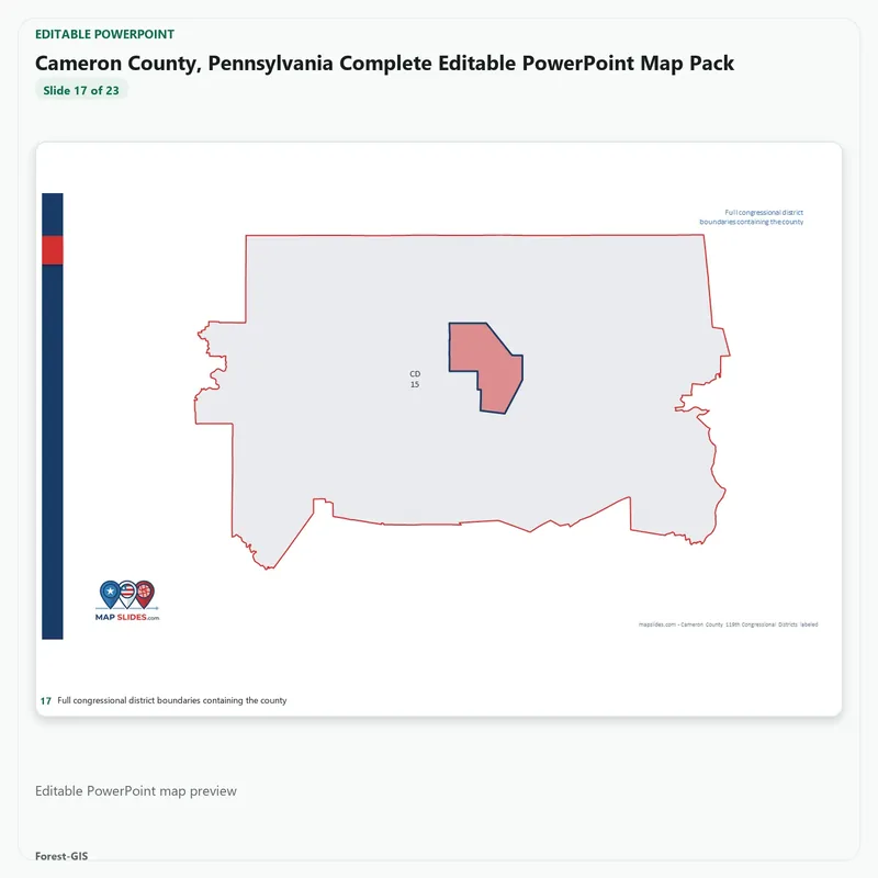 Cameron County, Pennsylvania Editable Map Pack - Image 5
