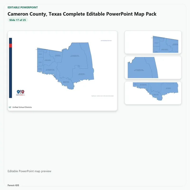 Cameron County, Texas Editable Map Pack - Image 5