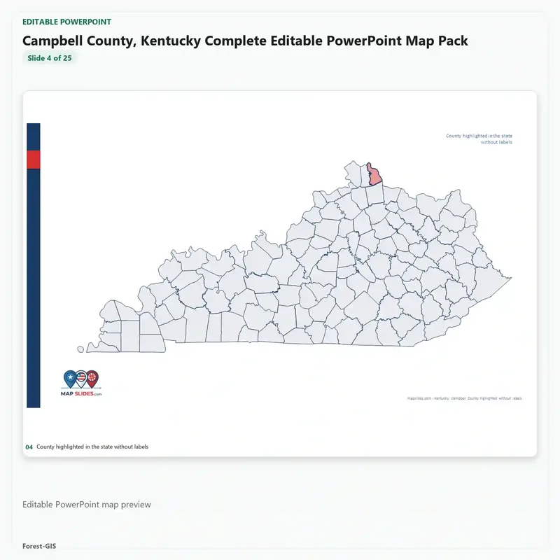 Campbell County, Kentucky Editable Map Pack - Image 4