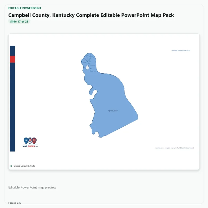 Campbell County, Kentucky Editable Map Pack - Image 5