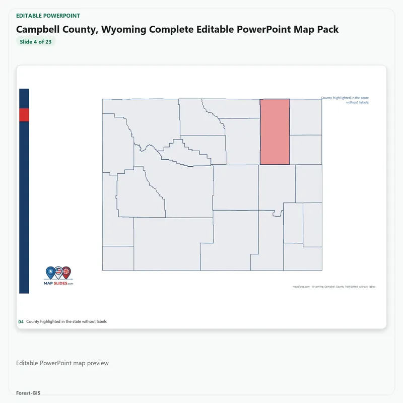 Campbell County, Wyoming Editable Map Pack - Image 4